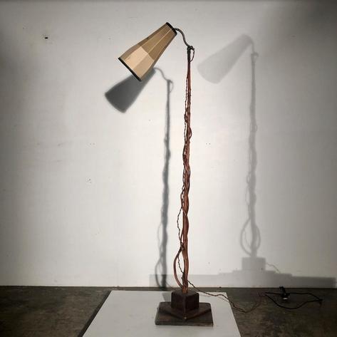 Unusual wood branches lamp 