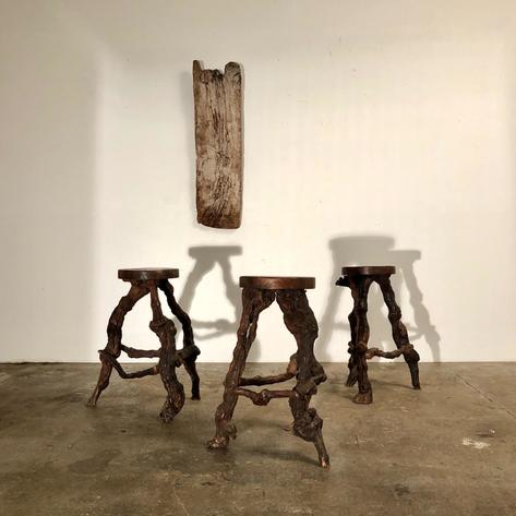 vine wood stools 