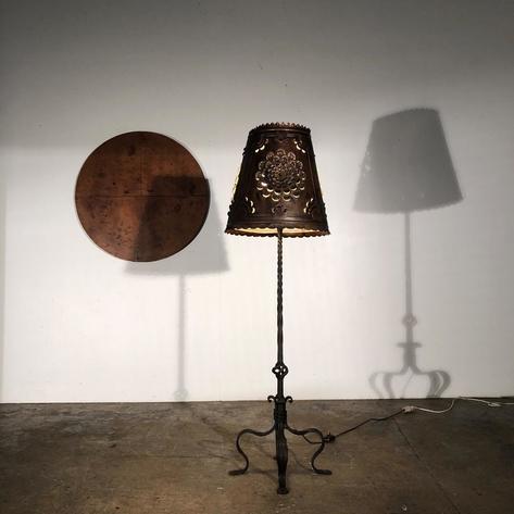 Wrought iron floor lamp